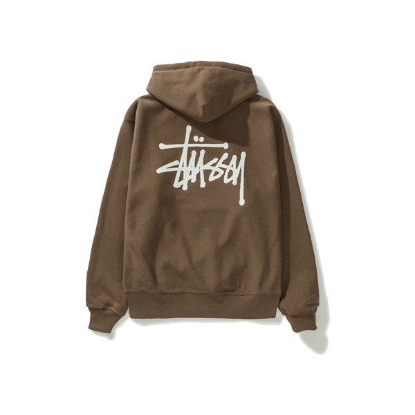 Pull à capuche marron stussy