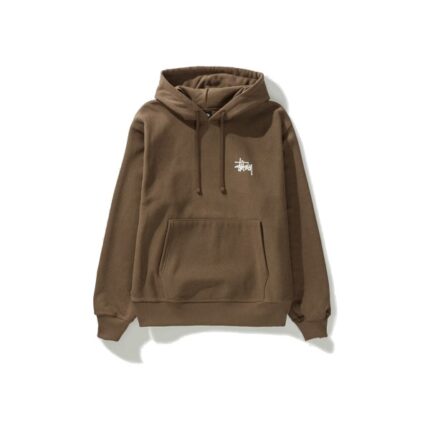 Pull à capuche marron stussy