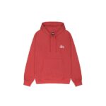 Pull à capuche rouge stussy