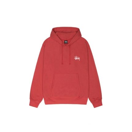 Pull à capuche rouge stussy