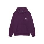 Pull à capuche violet stussy