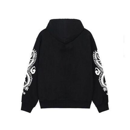 Sweat à capuche noir zippé Stussy Dragons